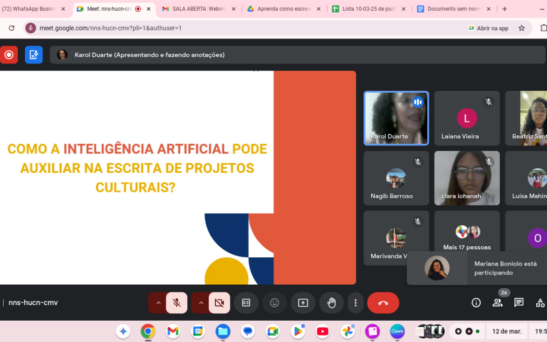 Webinário Escrita de Projetos e Uso da Inteligência Artificial