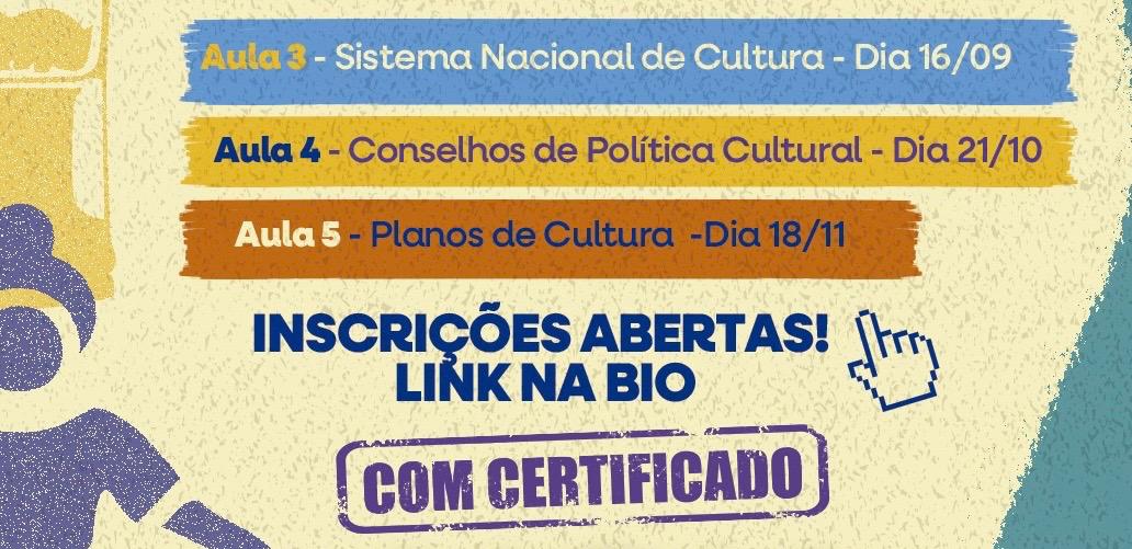 3ª aula da Jornada de Formação para Agentes Culturais debate Sistema Nacional de Cultura