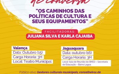 Roda de Conversa discute os caminhos das políticas de cultura e seus equipamentos em Valença e Jaguaquara