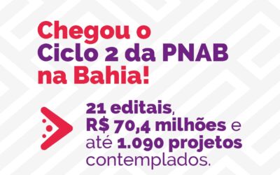 Bahia lança 21 editais da PNAB 2025 com R$ 70,4 milhões para projetos culturais