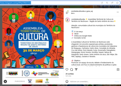 PUBLICAÇÃO INSTAGRAM - ASSEMBLEIA DO RECONCAVO - 31-03-2025 - Emmanuel Ramos