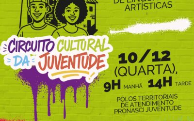 Segunda etapa do Circuito Cultural PRONASCI Juventude promove oficinas artísticas nos territórios