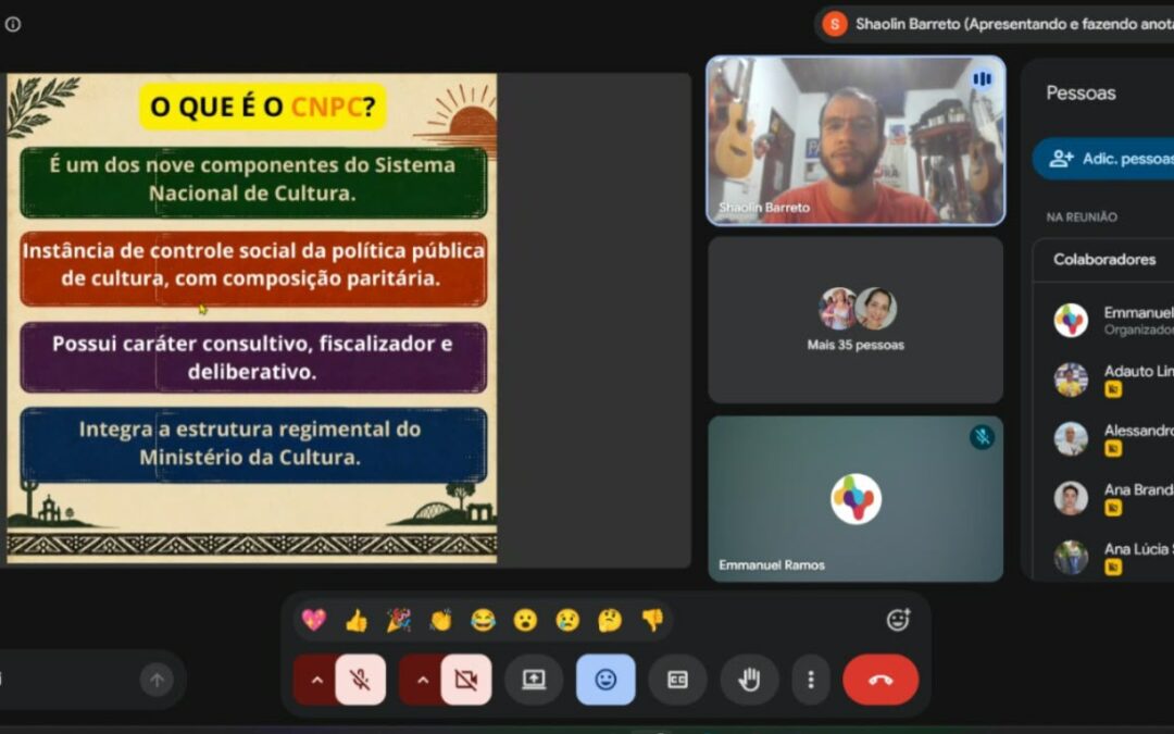 Comitê de Cultura da Bahia realiza formação sobre processo eleitoral do CNPC